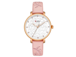 Relógio Feminino Casual de Quartzo, à Prova D'água, Pulseira de Couro MDUG