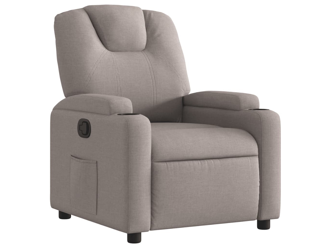 Recliner Chair, Recliner Chairs Vidaxl Cinzento-acastanhado Tecido