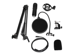 Aetheria conjunto de Microfone Usb Profissional com Suporte para Computador, Games e Sala de Rádio