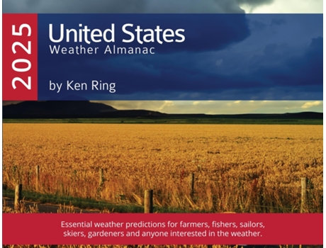 Livro United States of America Weather Almanac 2025 de Ken Ring (Inglês)