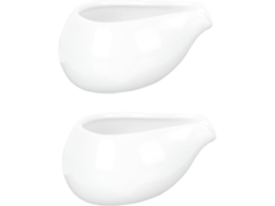 Conjunto De 2 Jarras De Cerâmica Branca Leves Para Recipientes De Cozinha.