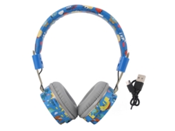 Fones Bluetooth Head mounted LAXISCREED Dino Azul