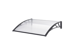 Marquise externa para portas de Mellerud Policarbonato e Proteção plástica 100 x 60 cm transparente e preto [EN.CASA]