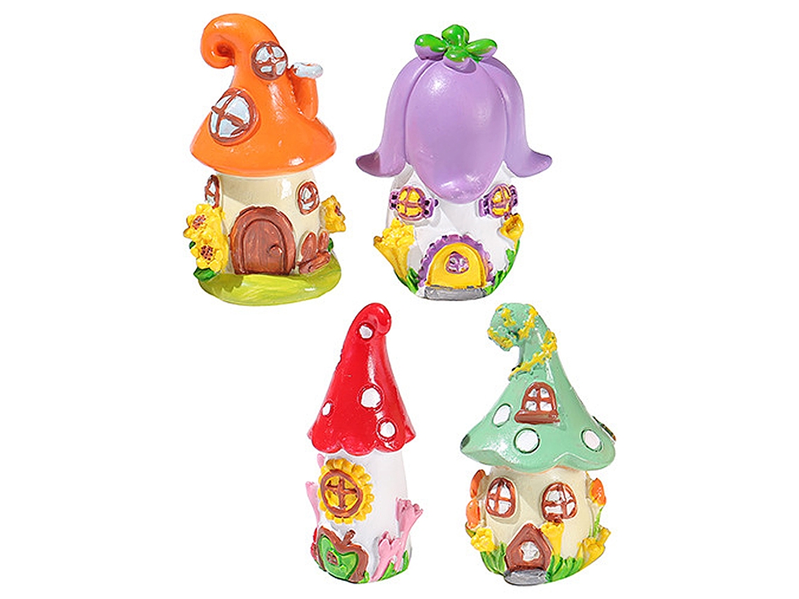 Laxiscreed Conjunto De 4 Peças De Conto De Fadas City Para Decoração De Interiores