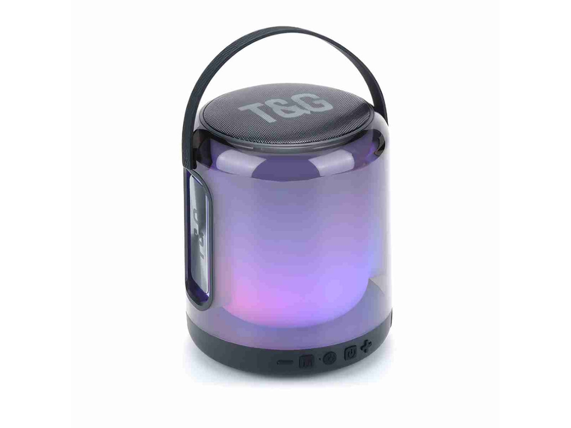 Caixa De Som Bluetooth Mdug Tg376 Rgb - Conexão Estável - Luz Led De 360 Graus - Reprodução Tws E Tamanho Compacto