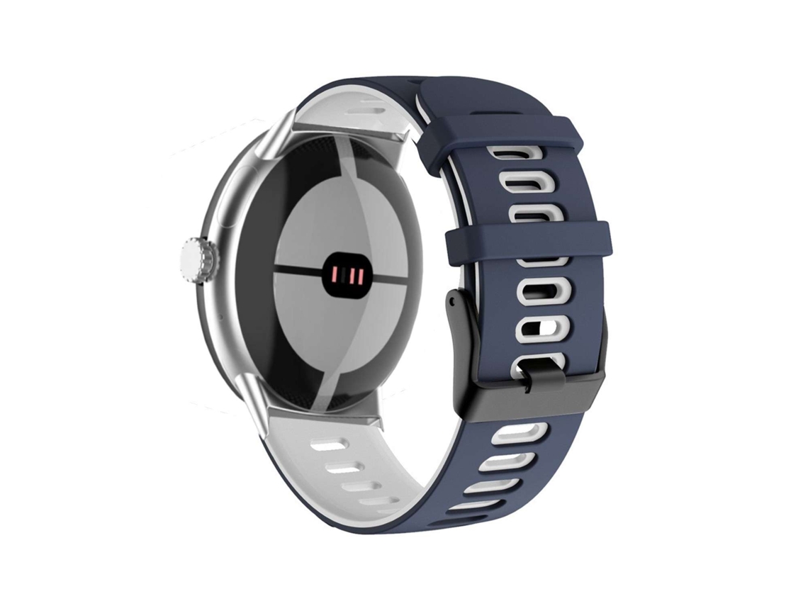 Bracelete Pioneer para Google Pixel Watch Azul Escuro e Branco