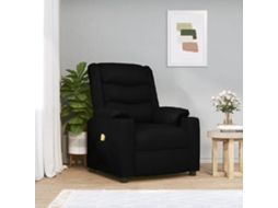 Vidaxl Poltrona De Massagens Couro Artificial Preto