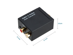 Aetheria conversor de Áudio Digital para Analógico 3.5mm com Fibra Óptica e Sinal Coaxial