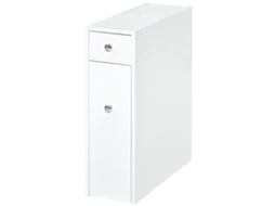Armário Auxiliar de Casa de Banho Mdf Cor Branco 17x48x58 cm Homcom