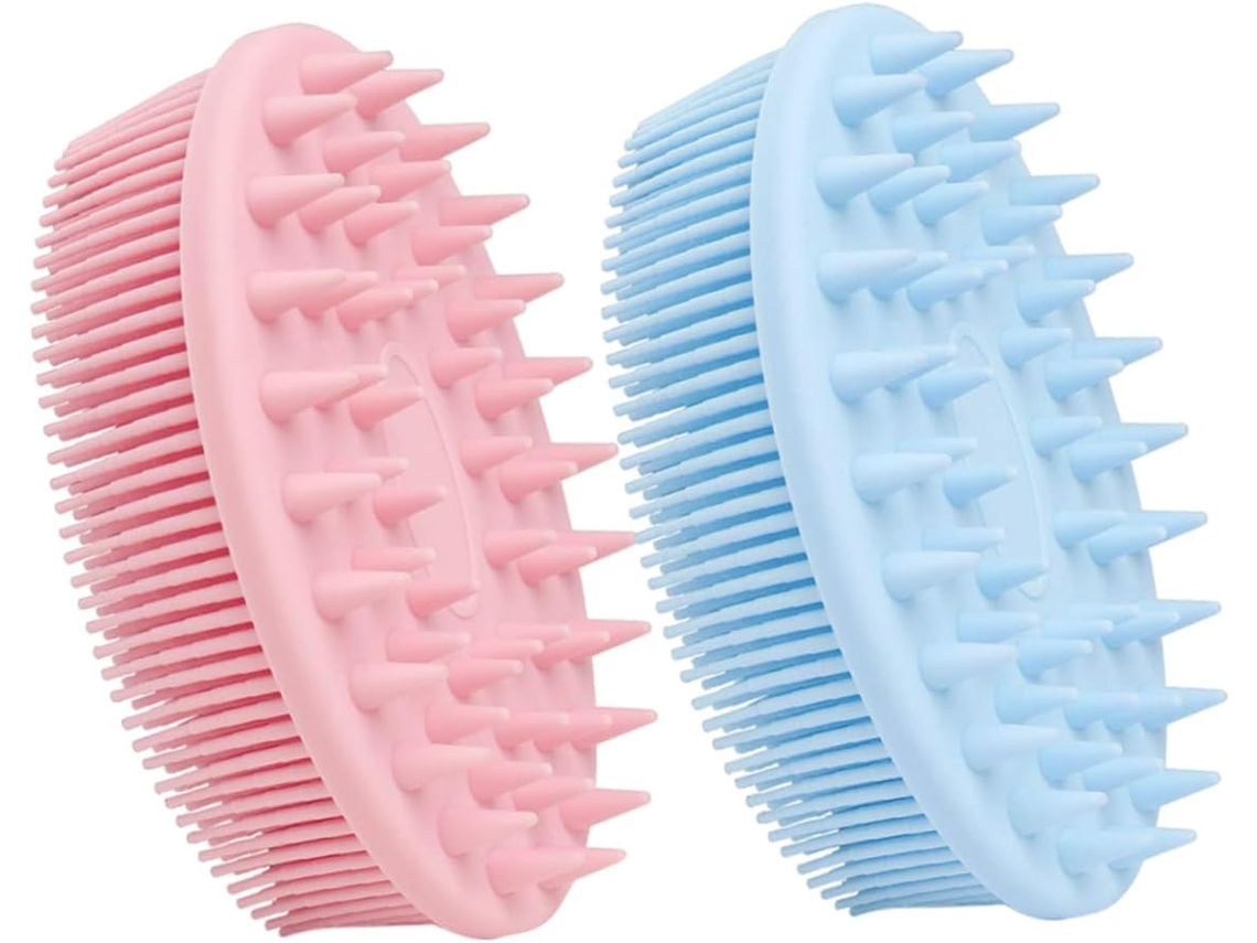 Conjunto De 2 Escovas Banho Dupla Face Para Lavar O Cabelo E Limpar Corpo, Conjunto De Escovas Chuveiro Multifuncionais