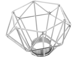 Abajur Original De Ferro Prateado, Luminária De Teto Decorativa Em Estilo Retrô.