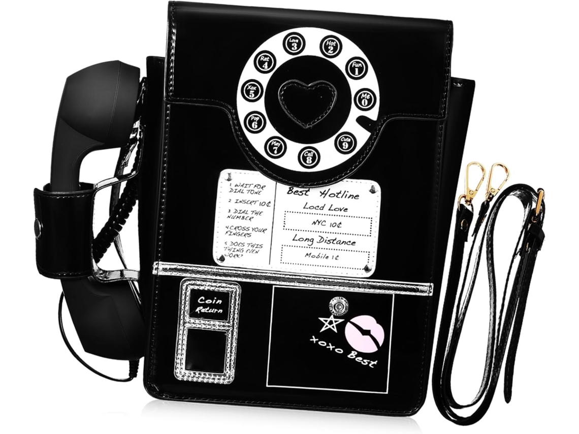 Bolsa De Ombro Feminina Em Couro Pu Com Formato Criativo De Celular E Acessório Casual.