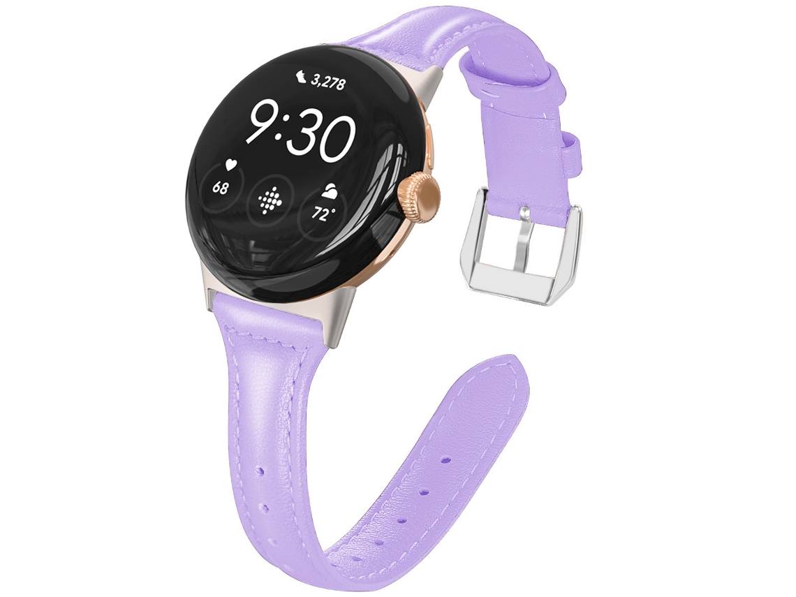 Pulseira para Google Pixel Watch 3/4, Couro Pu, 45mm (vermelho)czhmart