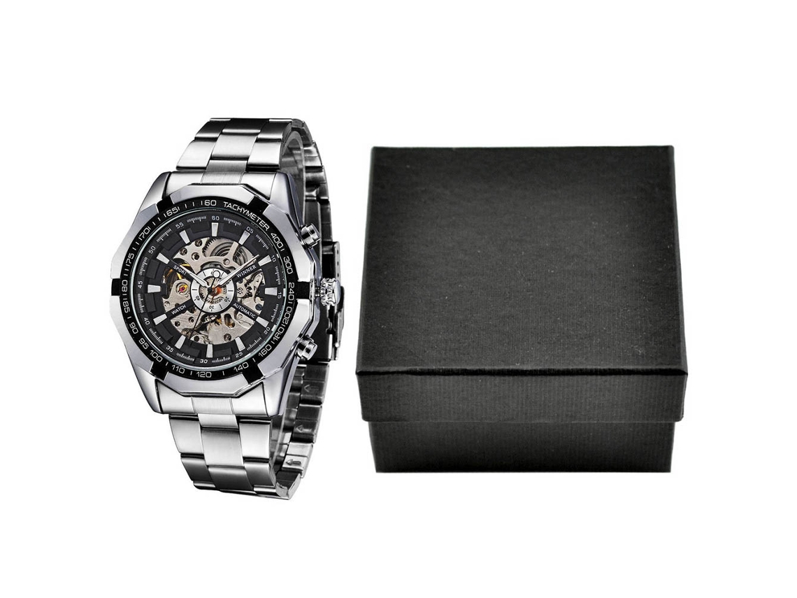 Reloj Mecánico Automático Skeleton Resistente À Água De Luxo Para Homem Marca Geekthink 6002