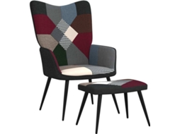 Relaxing Chair With Stool, Relaxing Chairs With Stools Vidaxl Multicolor Tecido