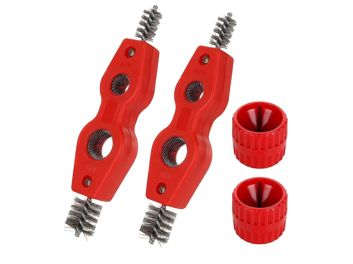 Set De 4 Ferramentas De Limpeza E Desbaste Para Tubos De Cobre, Pvc, Ppr E Alumínio - Ferramenta Multifuncional De Desbaste E Escova