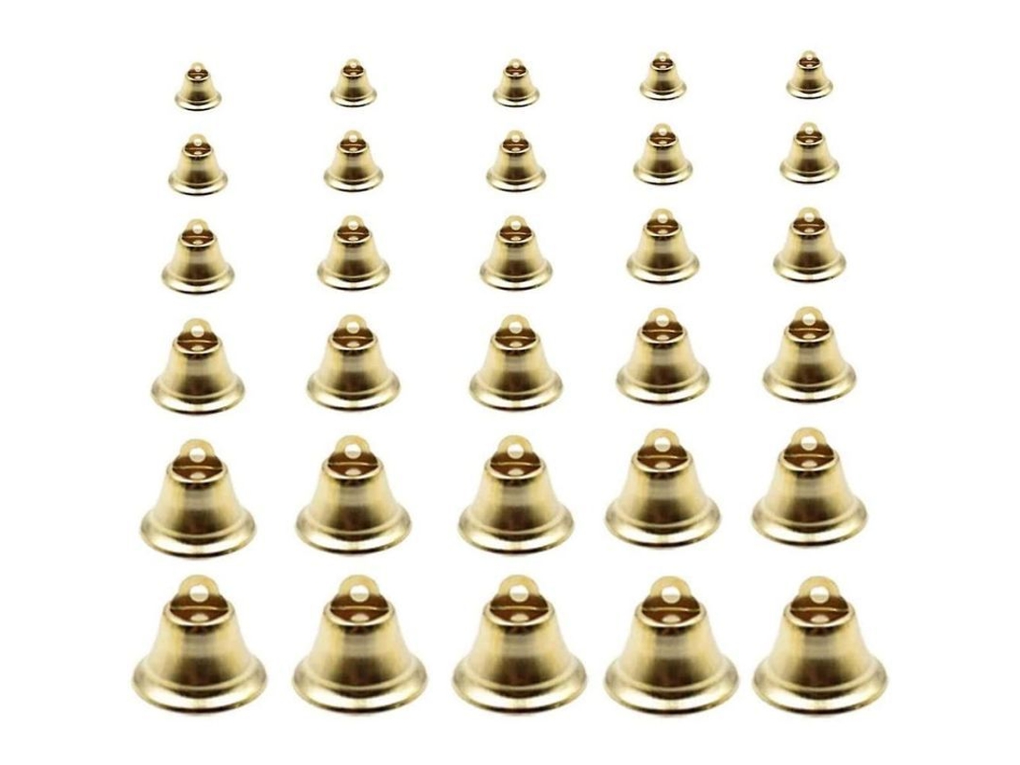 Sinos Dourados Nova Line 100 Mini para Decoração de Natal Halloween e Festas 1cm Ez S/MARCA
