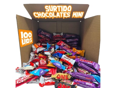 100 Mini Chocolates Sortidos | Caixa Gourmet Com Versões Mini De Kinder, Kit Kat, Toblerone, Twix E Mars Iami