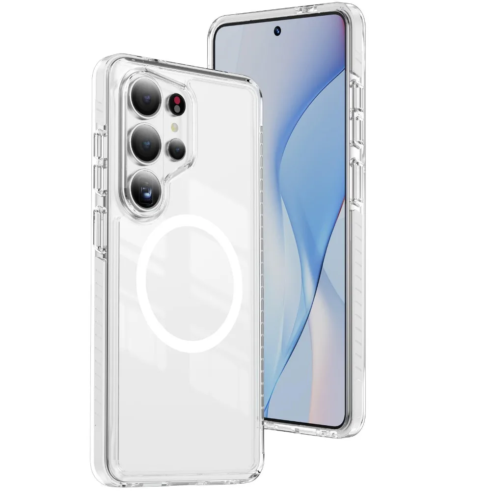 (branco, Galaxy S26 Ultra) Capa Protetora De Silicone Antiderrapante Em Pctpu Que Não Amarela.