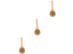Lurelia Pack De 3 Escovas De Massagem Corporal Para Banho Diário, Cabo De Madeira, Cerdas Macias E Massagem Suave