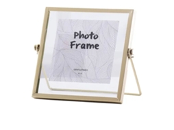 Ronjoe-moldura De Vidro E Ferro Para Mesa 4 Polegadas Decorativa Com Suporte Para Fotos E Flores Secas
