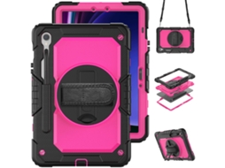 Capa Protetora Para Tablet Com Alça De Ombro, Suporte E Proteção Contra Quedas, Compatível Com Samsung. Pc Vermelho Rosado Tablet Galaxy Preto Ushion