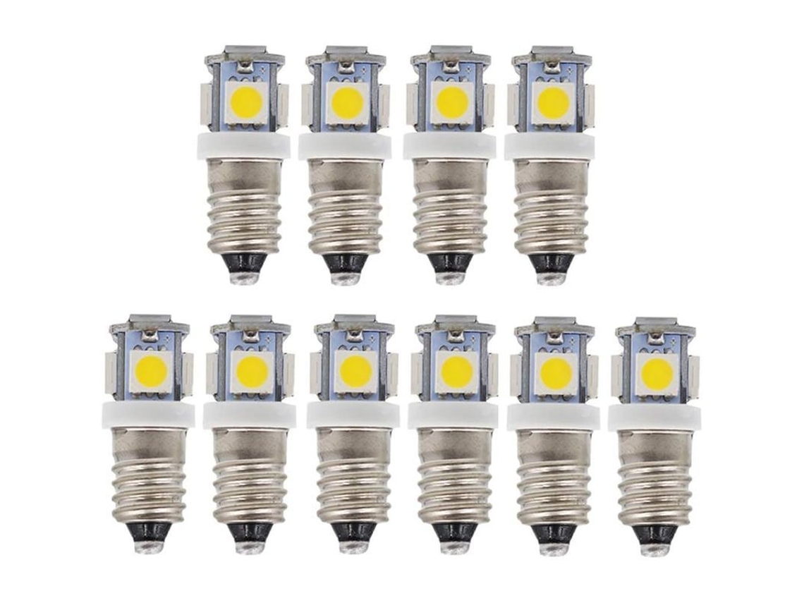 Lâmpadas LED E10 12V 5SMD 0.5W 50lm Mini Pack de 10 Nova Line