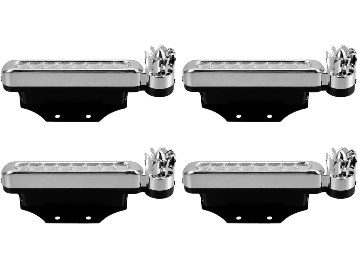 Kit Com 4 Luzes Diurnas De Led À Prova D Água E Movidas A Vento Da Mipcase Para Carros, Faixa De Luz Branca Ajustável