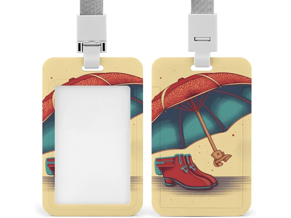 Porta Crachá Praia ou Verão, Porta Crachá Personalizável, Porta Etiqueta Água, Estojo Protetor