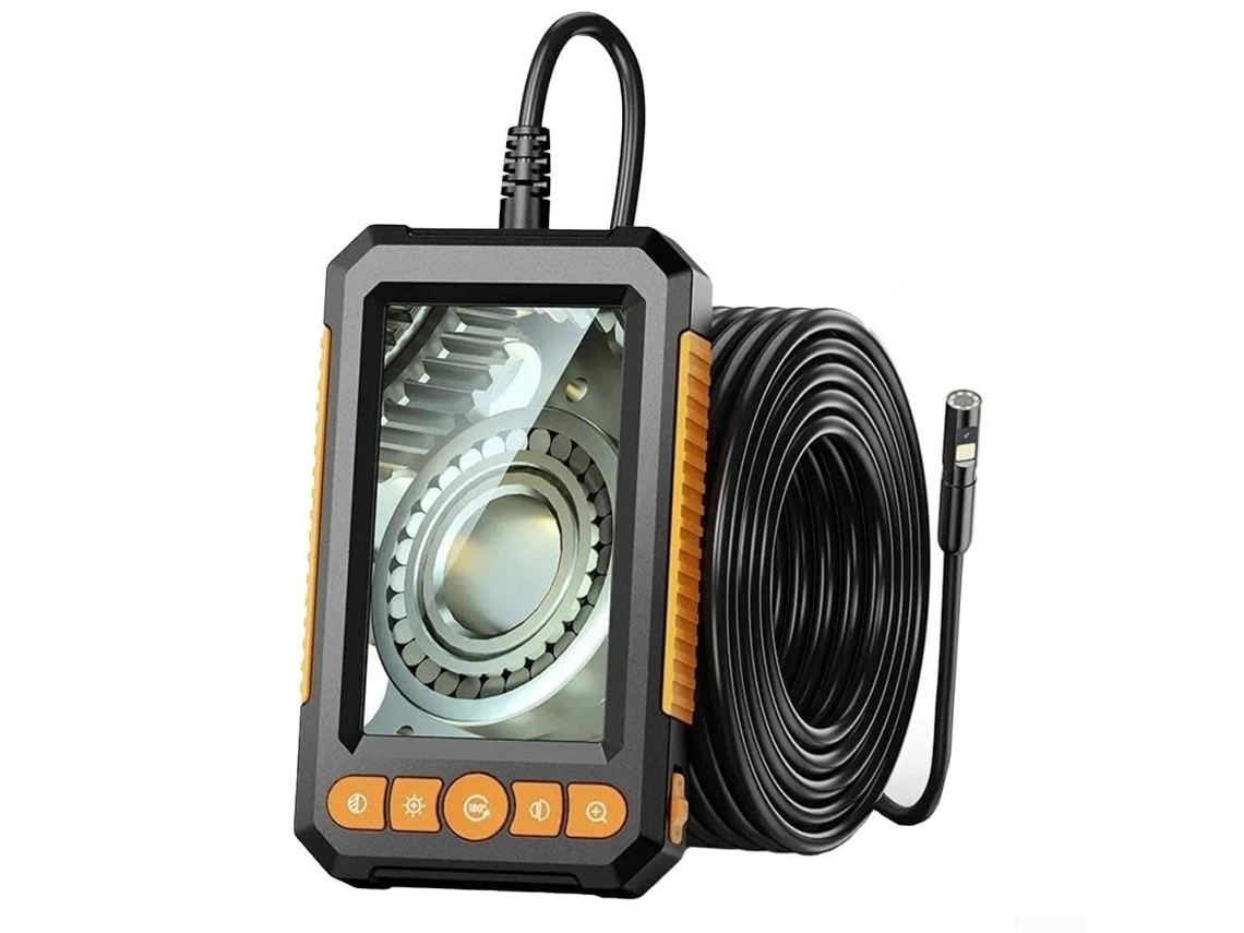 Endoscópio Industrial 1080pdesign De Lente Dupla, Tela Ips De 4,3 Polegadas, 9 Leds Ajustáveis, Cabo Semirrígido Zeuxo