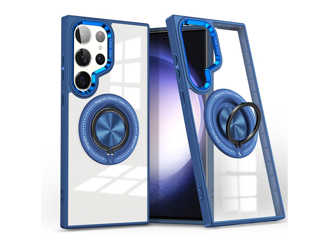 Capa Protetora Transparente Anti-queda Para Celular Samsung.azul Marinho-s26plus