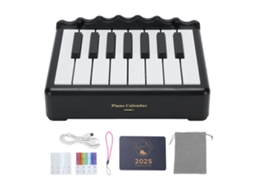 Ats calendário de Piano 2025 Miniatsura Reproduzível para Oficina e Lar Piano de Escritório Preto