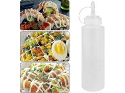 Botellas de Salsa Espesificada de Pe para Condimentos Mermeladas com Tampa Selada Resistente Ao Calor 360ml 6 Peças