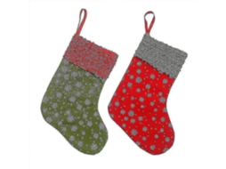 Meias De Natal Para Decoração De Natal, 24 Peças, Vermelha E Verde. Loja Olysi
