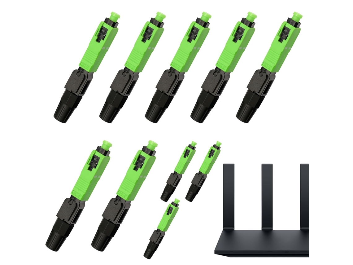 Conectores Rápidos De Fibra Óptica, Pacote Com 10 Unidades, Adaptadores Sc Para Fibra Óptica, Adaptadores De Cabo Para Uso Doméstico Gokoco