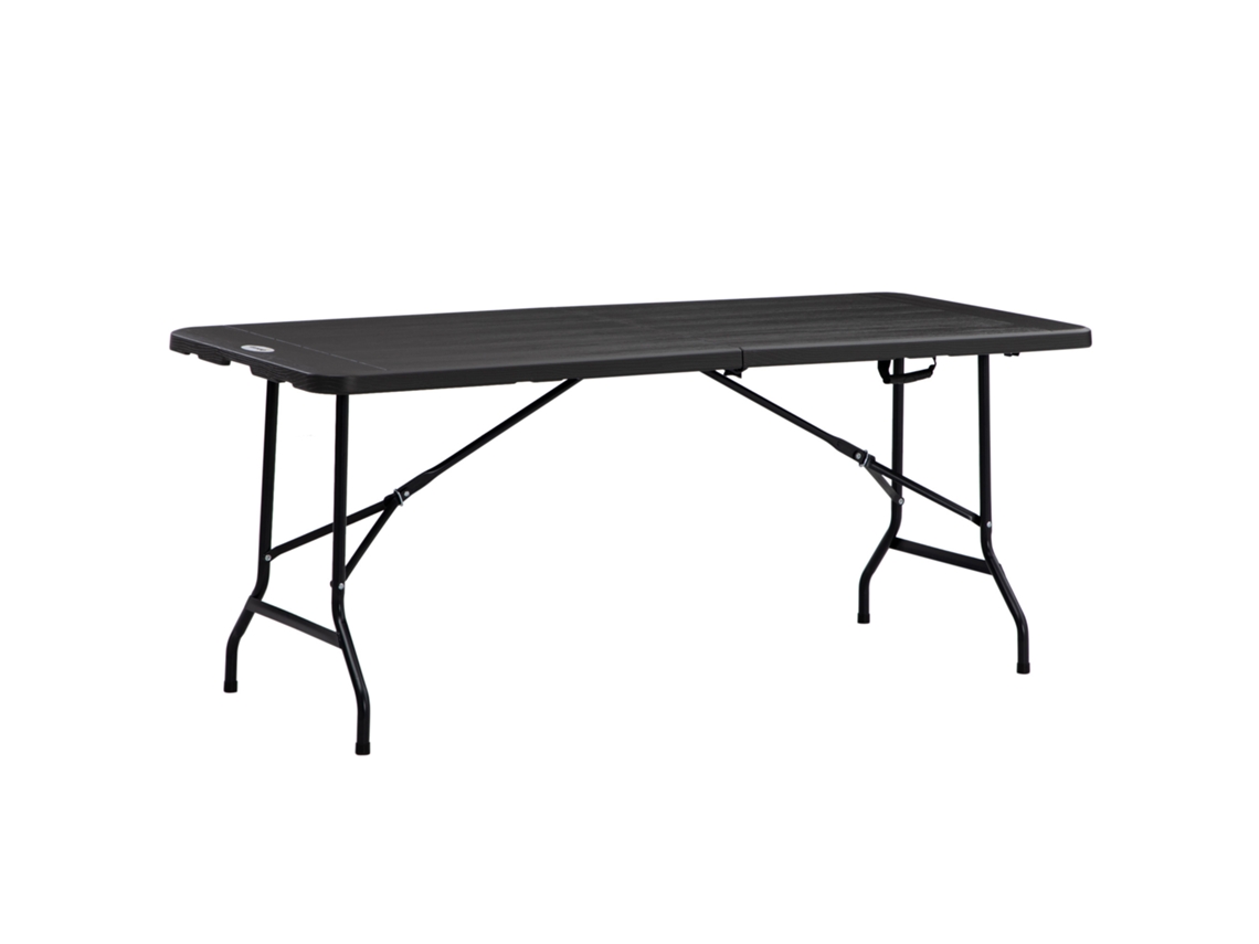 Mesa Dobrável Portátil para 6 pessoas em aço e HDPE S/MARCA (180x75,5x73cm)