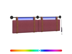 Conjunto 1 Cabeceira Suspensa Vidaxl Vermelho Couro Sintético (170 X 55 X 5 Cm)