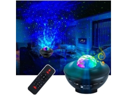 Projetor de Estrelas Led Galaxy Light/ Luz Noturna Lâmpada Estelar Preta BRILVIBERA