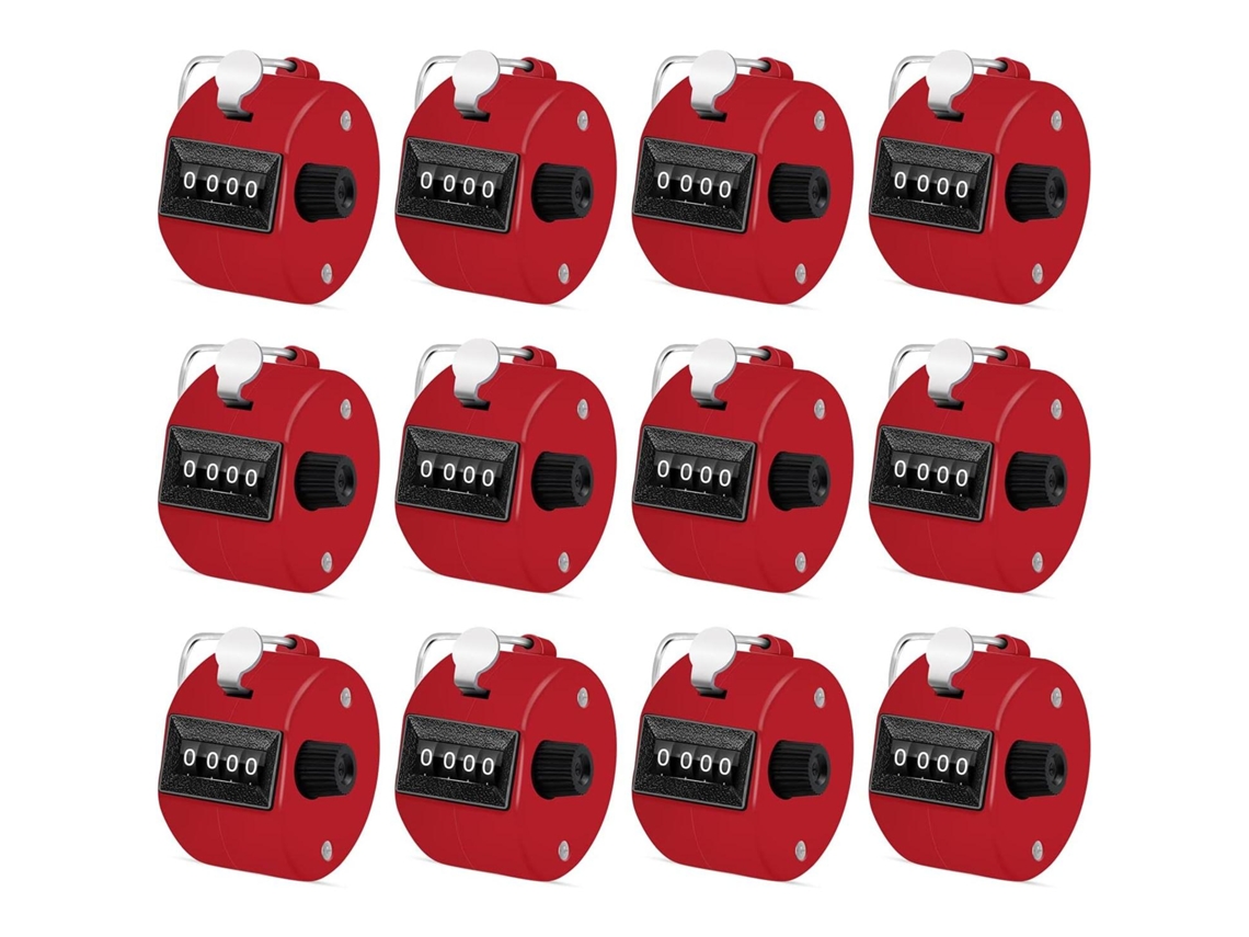 Conjunto De Pedômetro Manual De 12 Peças, Pedômetro Mecânico Portátil Com Alça Para Dedo.