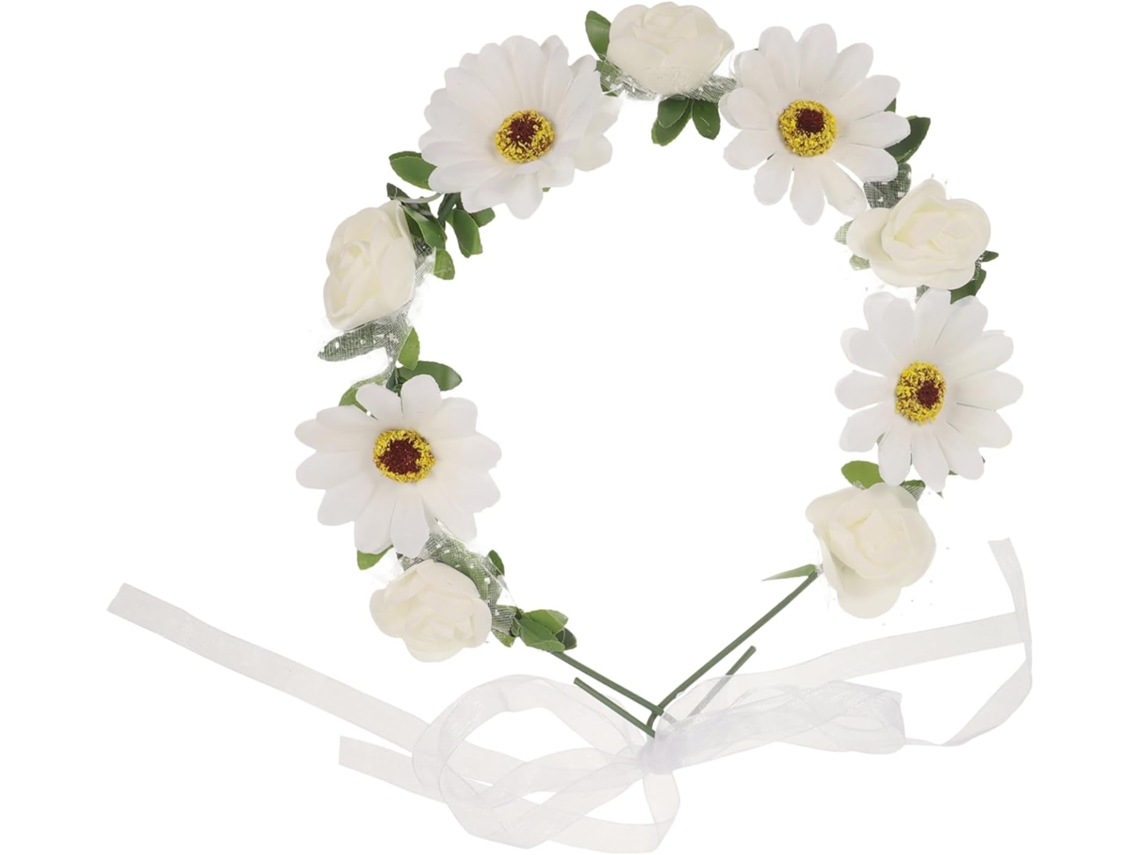 Arranjo De Cabelo Floral De 3 Peças Para Casamento, Ideal Para Fotos E Eventos Especiais, Na Cor Branca.