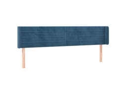 Headboard, Headboards Vidaxl Azul Veludo (163 X 16 X 78/88 Cm)
