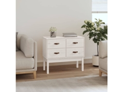 Vidaxl Mesa Consola 90x40x78 Cm Madeira De Pinho Maciça Branco