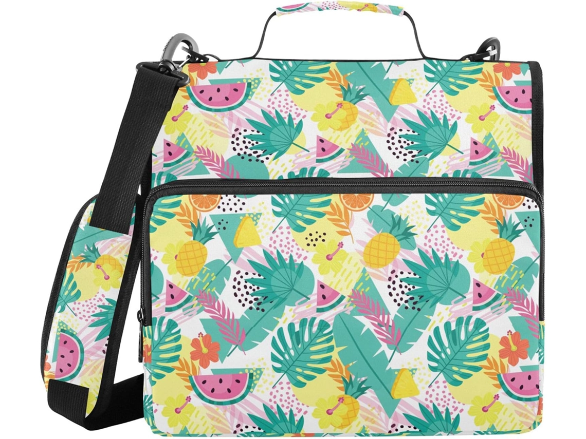 Pasta Com Bolsos Extras, Alça De Ombro E Mão, Vários Bolsos, 3, 8cm 1, 5 Polegadas, 3 Selos, Portfólio, Acessórios De