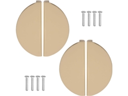 Conjunto De 4 Puxadores Metal Semicirculares Para Portas Armários E Closets Design Elegante Durável