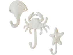 Cabides Decorativos De Ferro Fundido Para Vestidos De Praia (3 Unidades) - Fácil Instalação