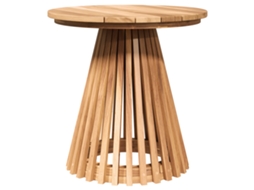 Conjunto 1 Mesa Lateral Vidaxl Castanho Madeira De Teca Maciça (50 X 50 X 49,5 Cm)