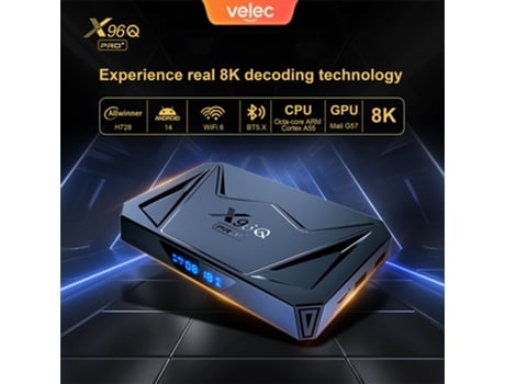 Timovo® Caixa De Tv Multimídia X96q Pro Android 14, Processador Allwinner H728 Quad Core, Suporte A 8k 24fps, 4gb 64gb