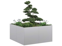 Vidaxl Planter 80x80x40 Cm Aço Galvanizado