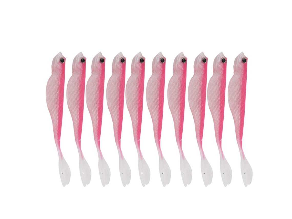 2 Conjuntos Isca de Silicone Peixe Artificial Portátil