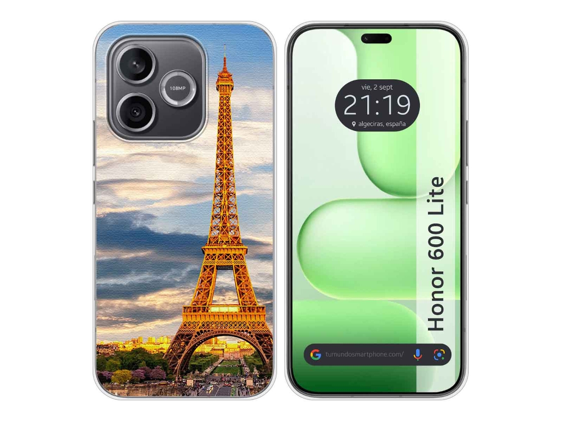 Capa Tumundosmartphone De Silicone Para Honor 600 Lite 5g Desenhos De Design De Paris